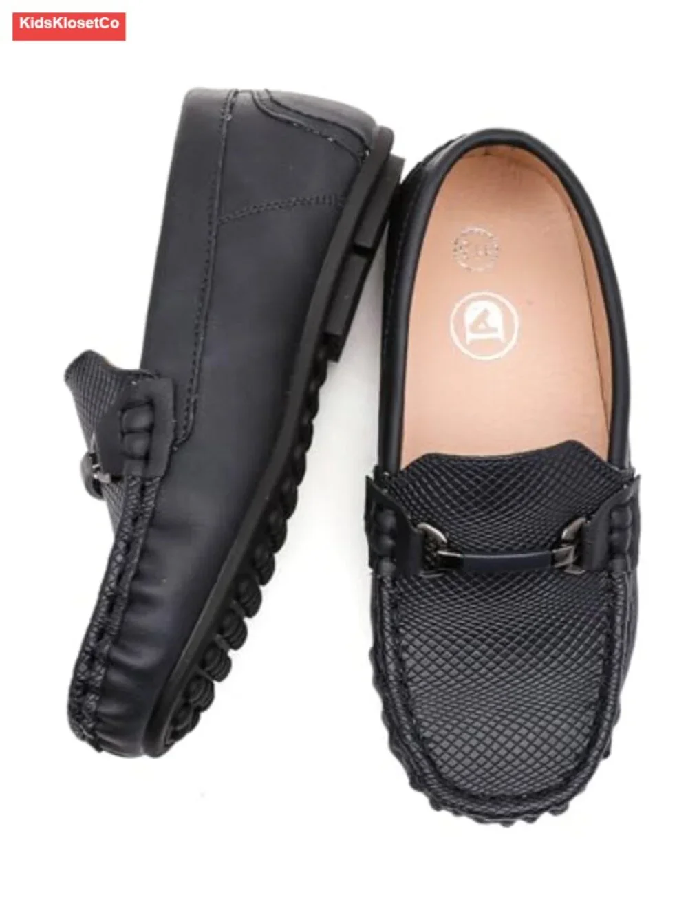Kids Leather Loafer Slip-On Dress Shoes Round Toe Mocc Wedding